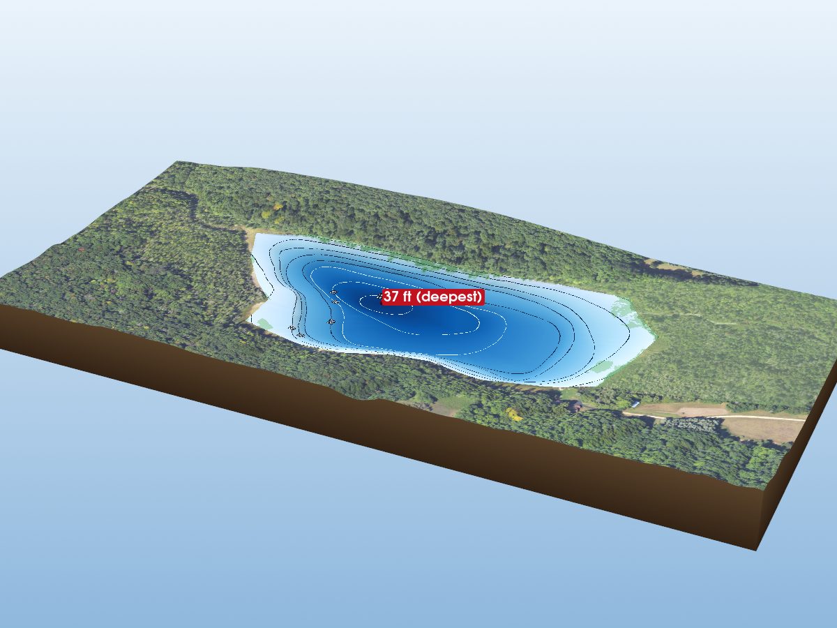 Depth map of Mud Lake