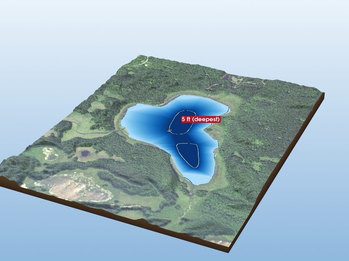 Depth map of Mud Lake