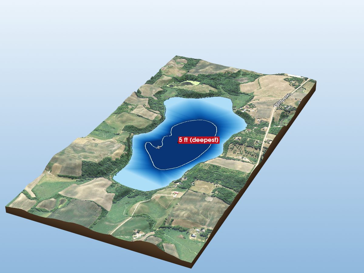 Depth map of Mud Lake