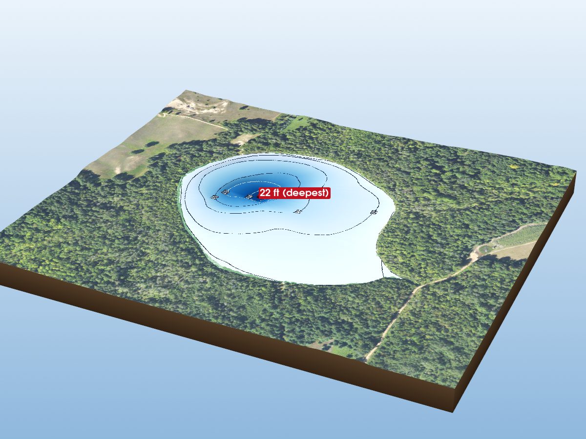 Depth map of Mud Lake