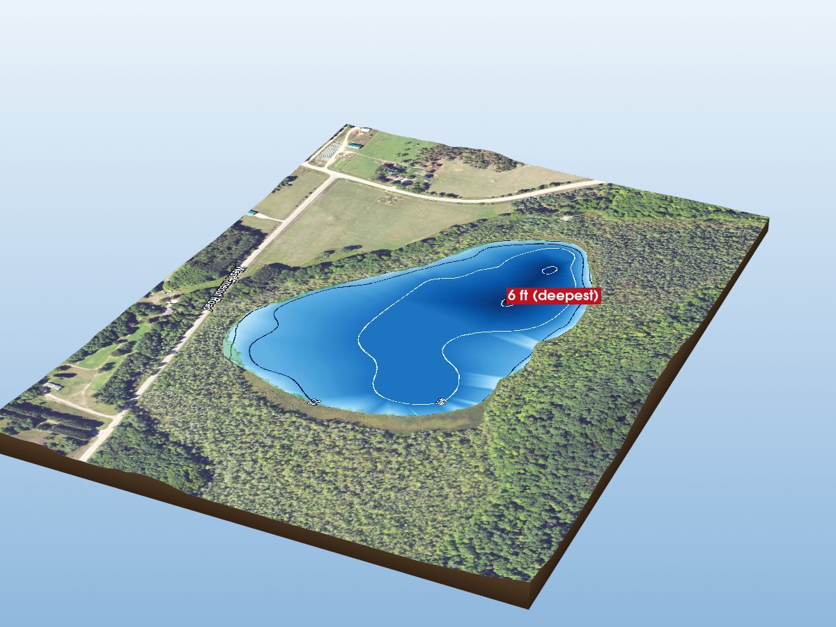 Depth map of Mud Lake