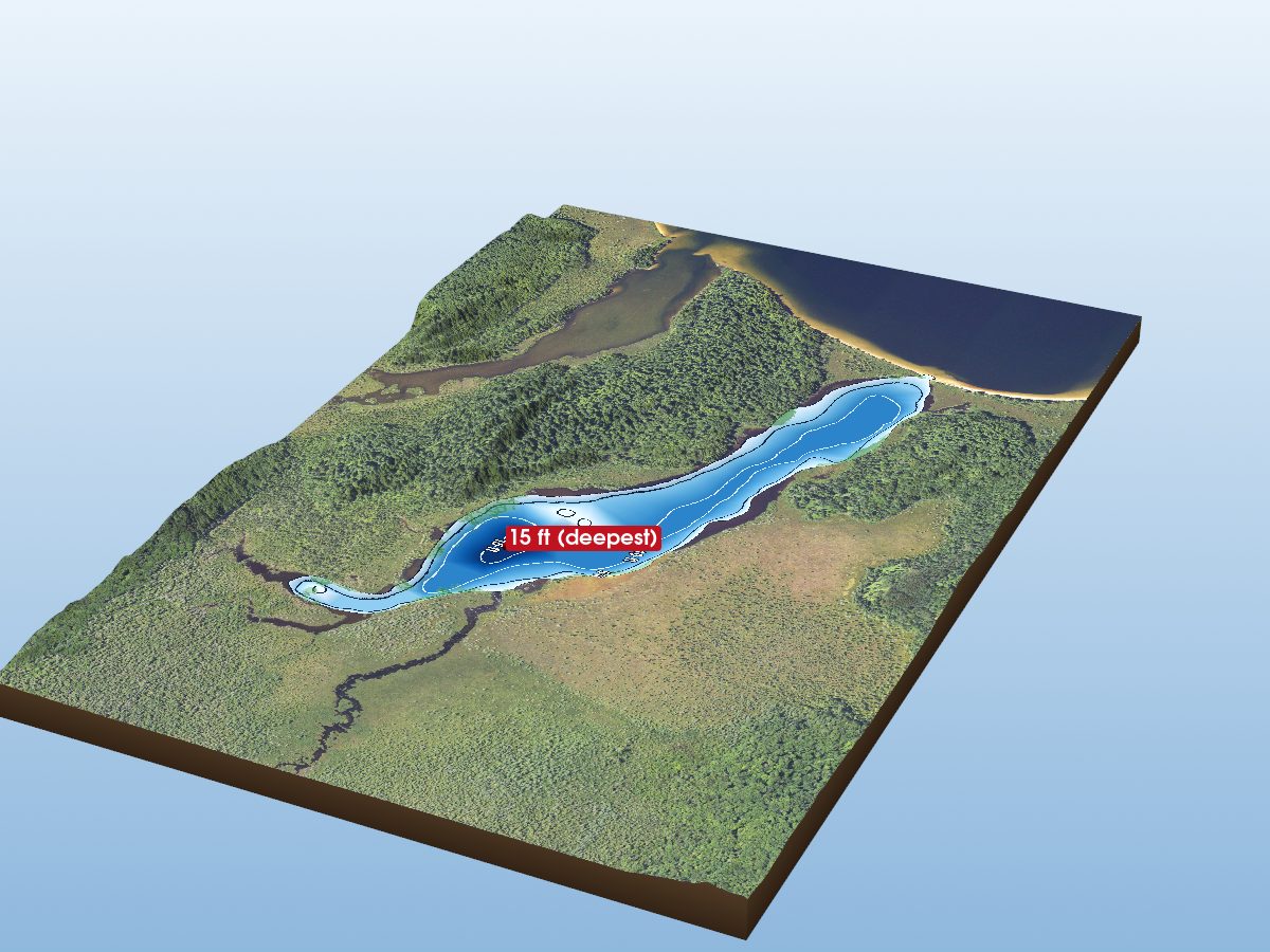 Depth map of Mud Lake