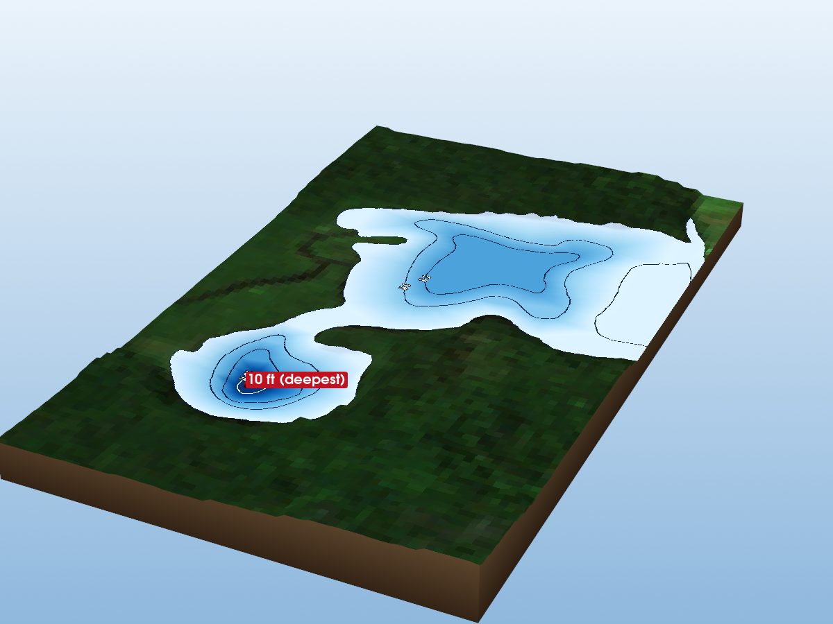 3D depth map of Mud Lake