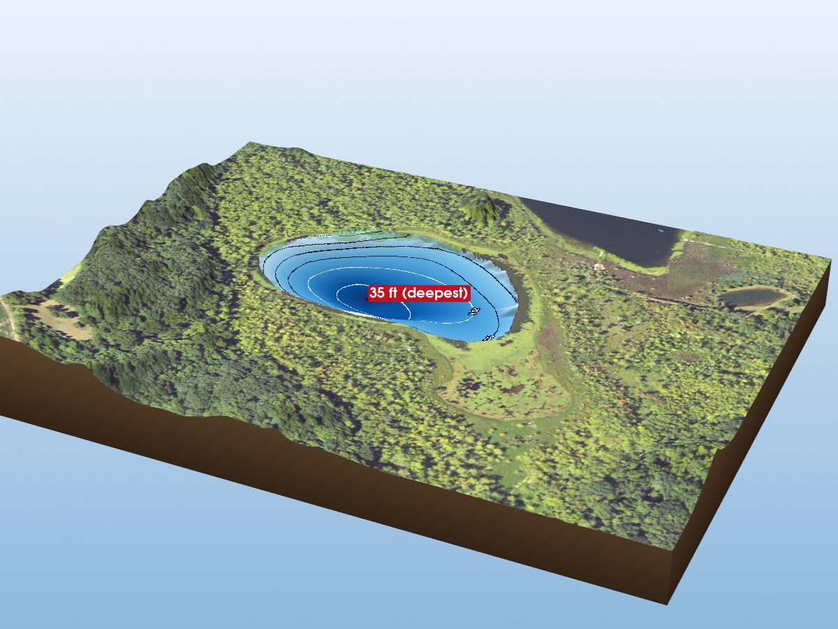 Depth map of Mud Lake