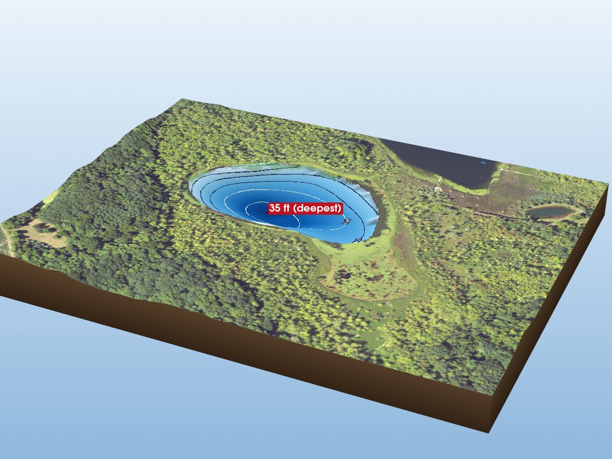 Depth map of Mud Lake