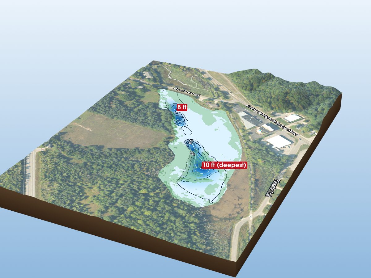 Depth map of Mud Lake