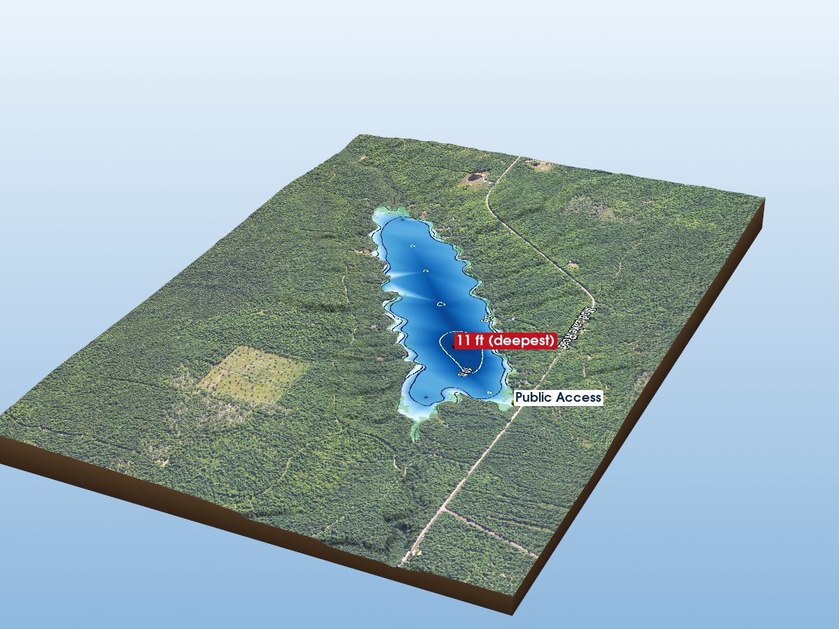 Depth map of Mud Lake