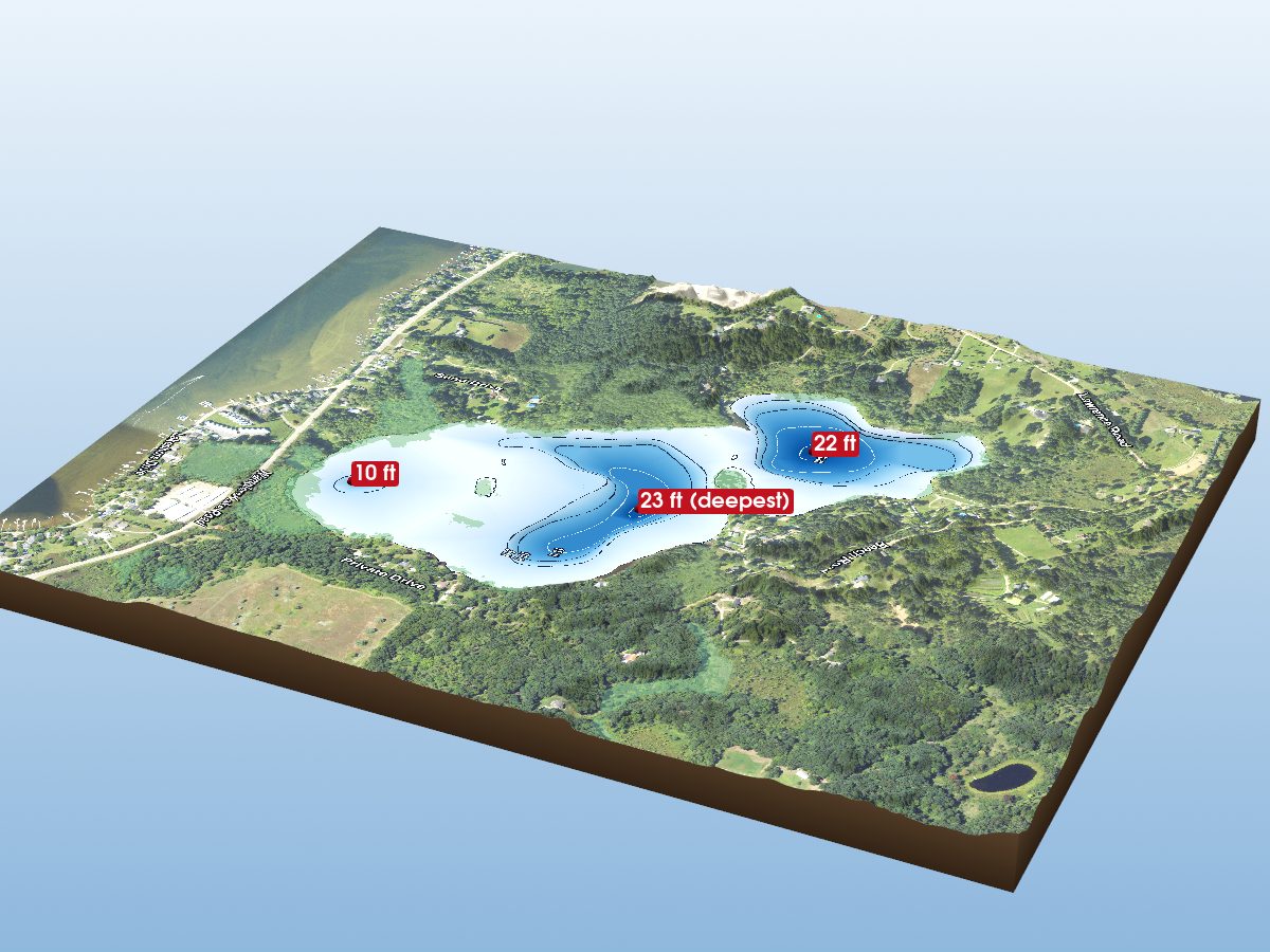 Depth map of Mud Lake