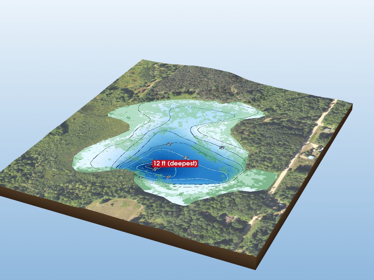 Depth map of Mud Lake