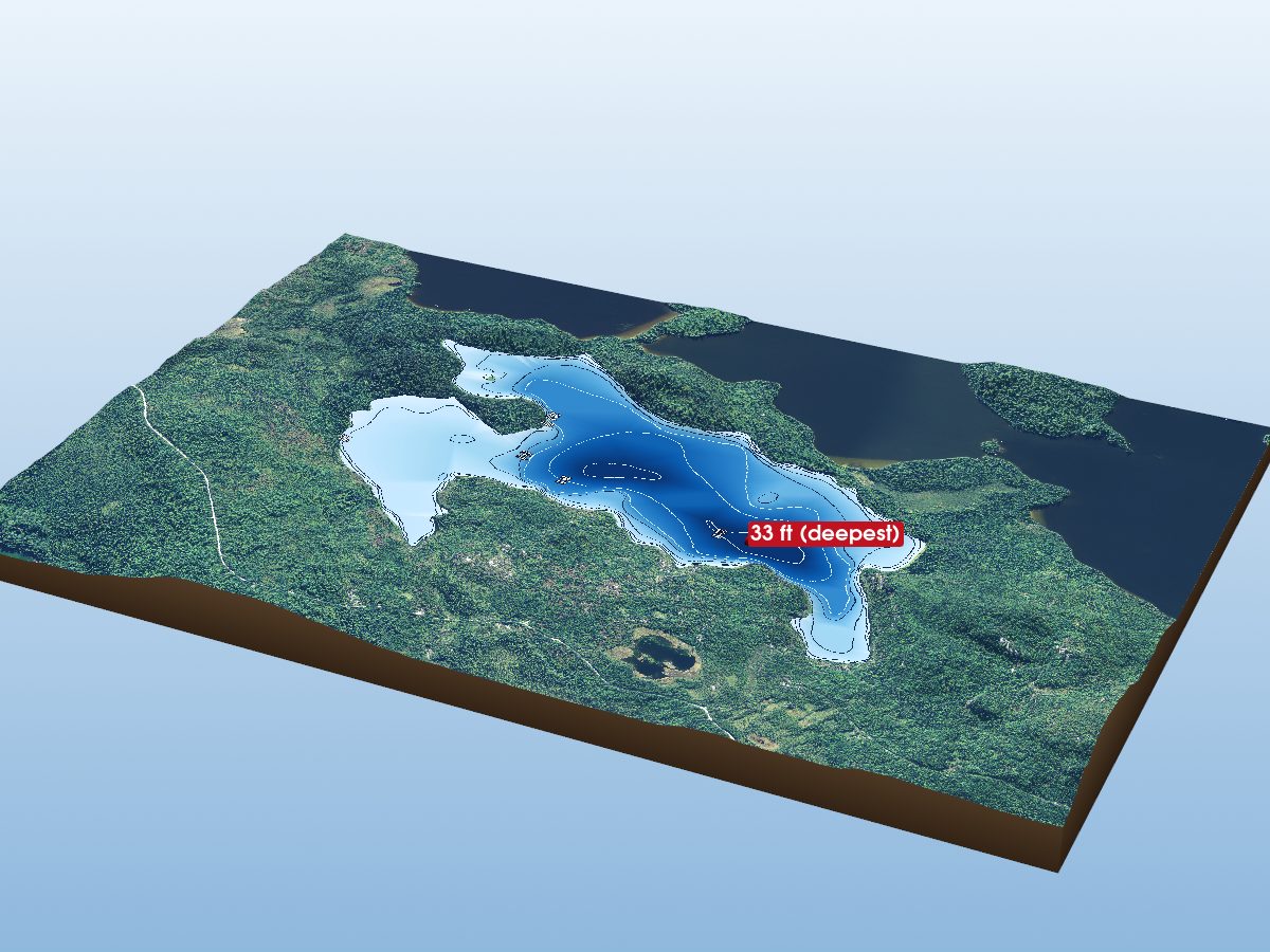 Depth map of Mud Lake