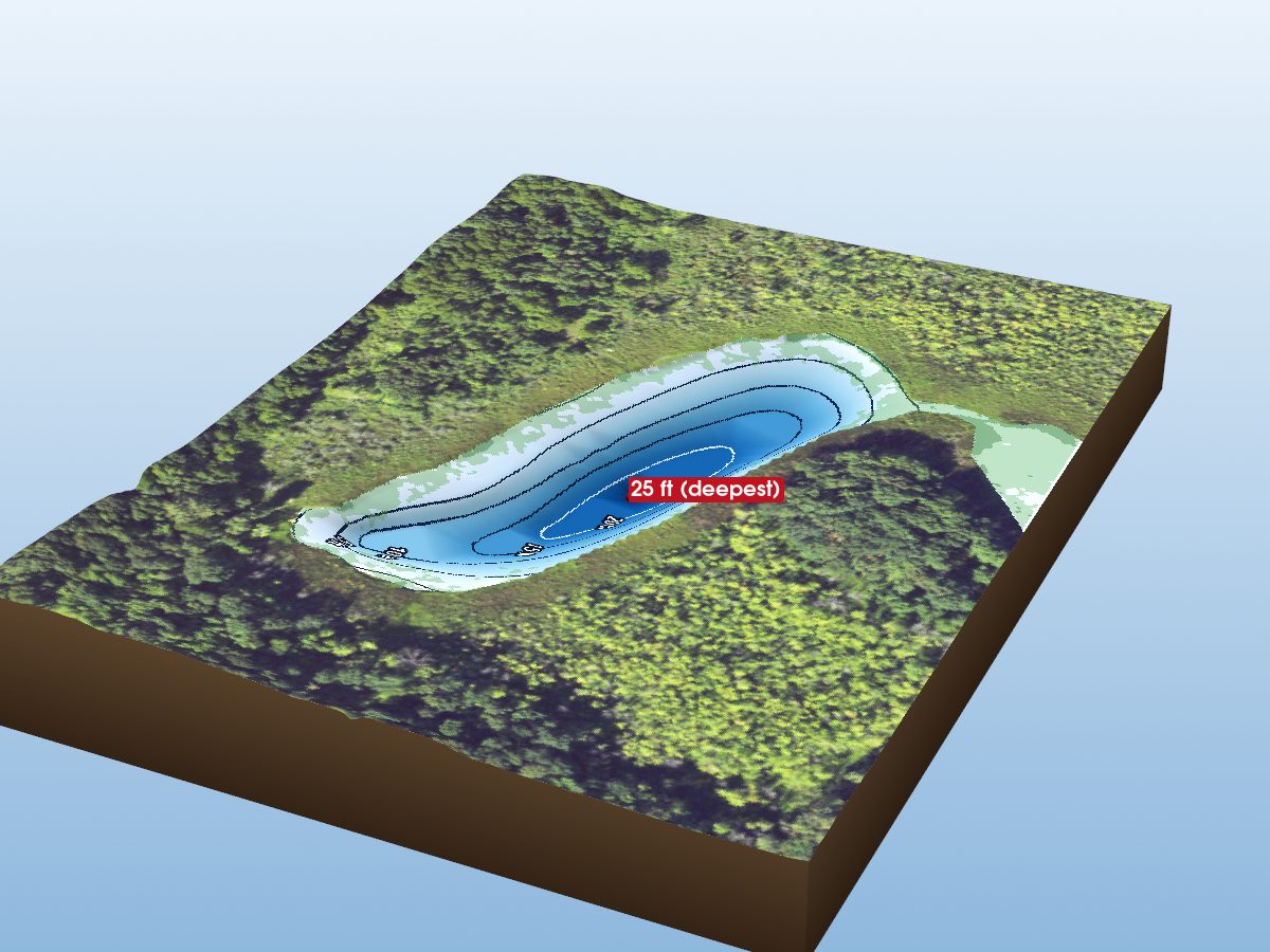Depth map of Mud Lake