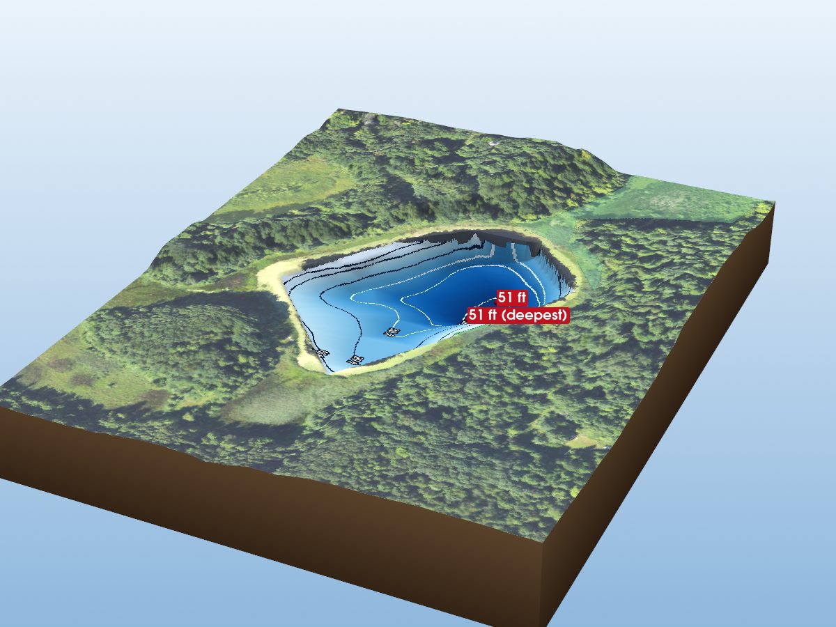 Depth map of Mud Lake