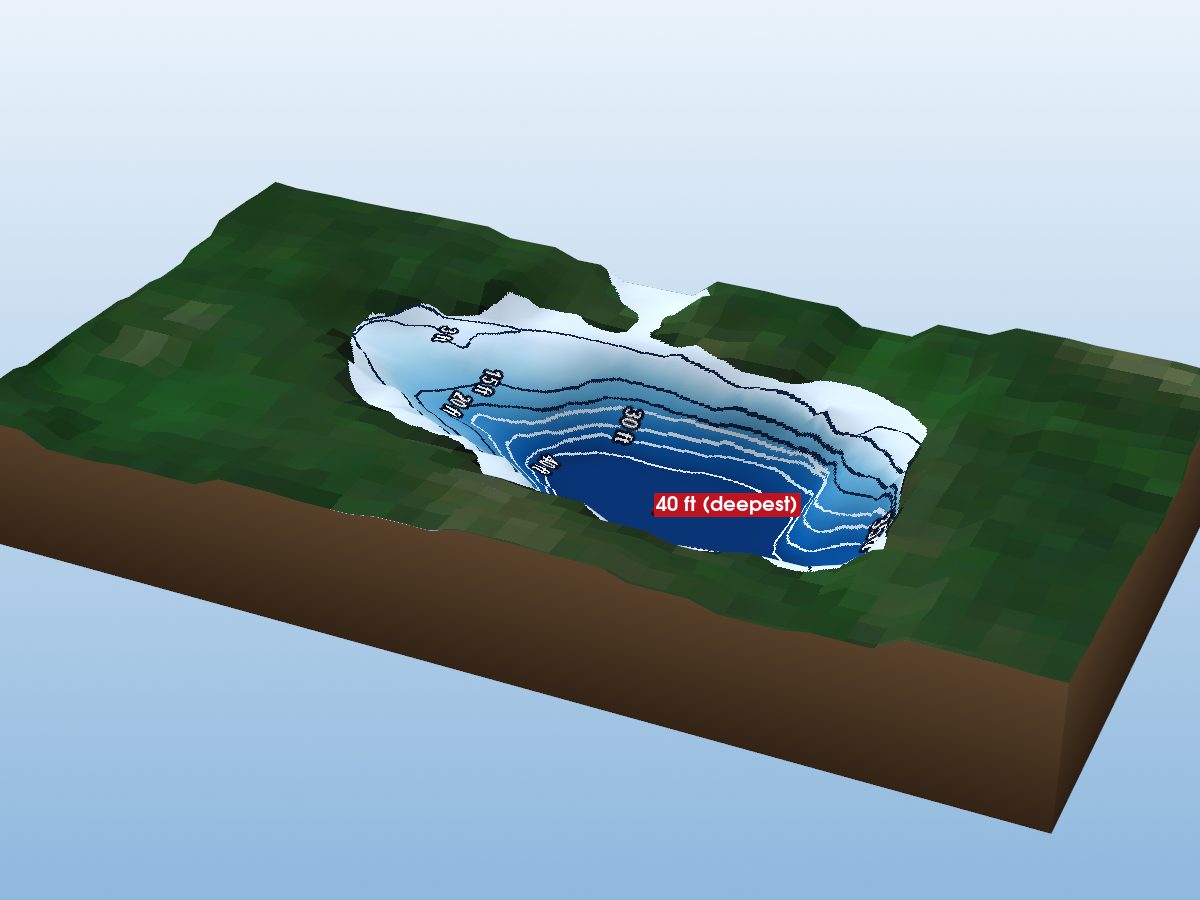 Depth map of Mud Lake