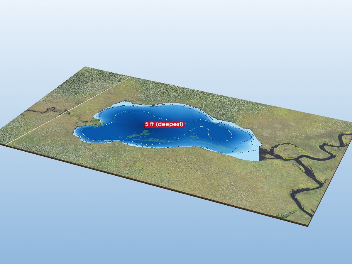 Depth map of Mud Lake
