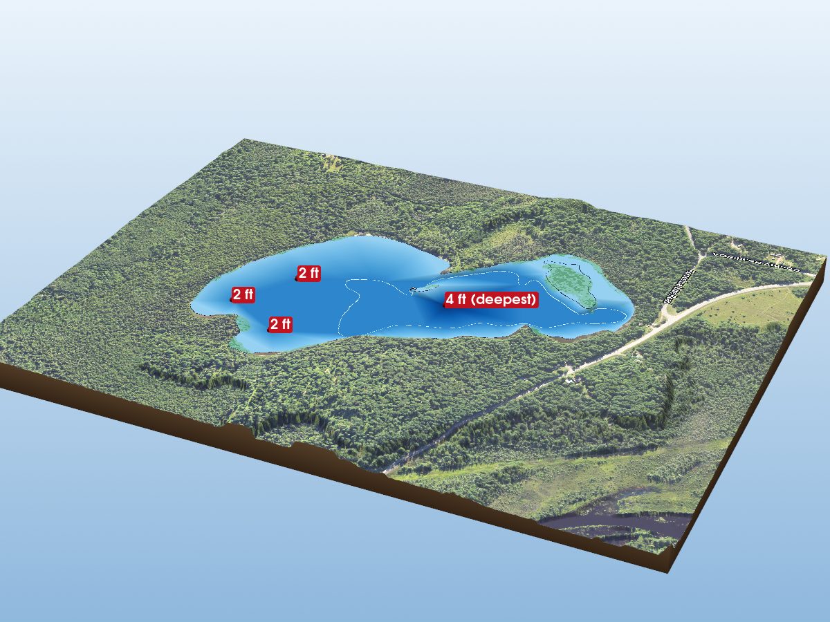 Depth map of Mud Lake