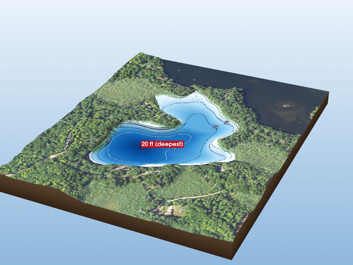 Depth map of Mud Lake