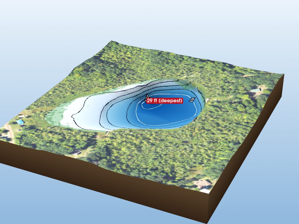 Depth map of Mud Lake