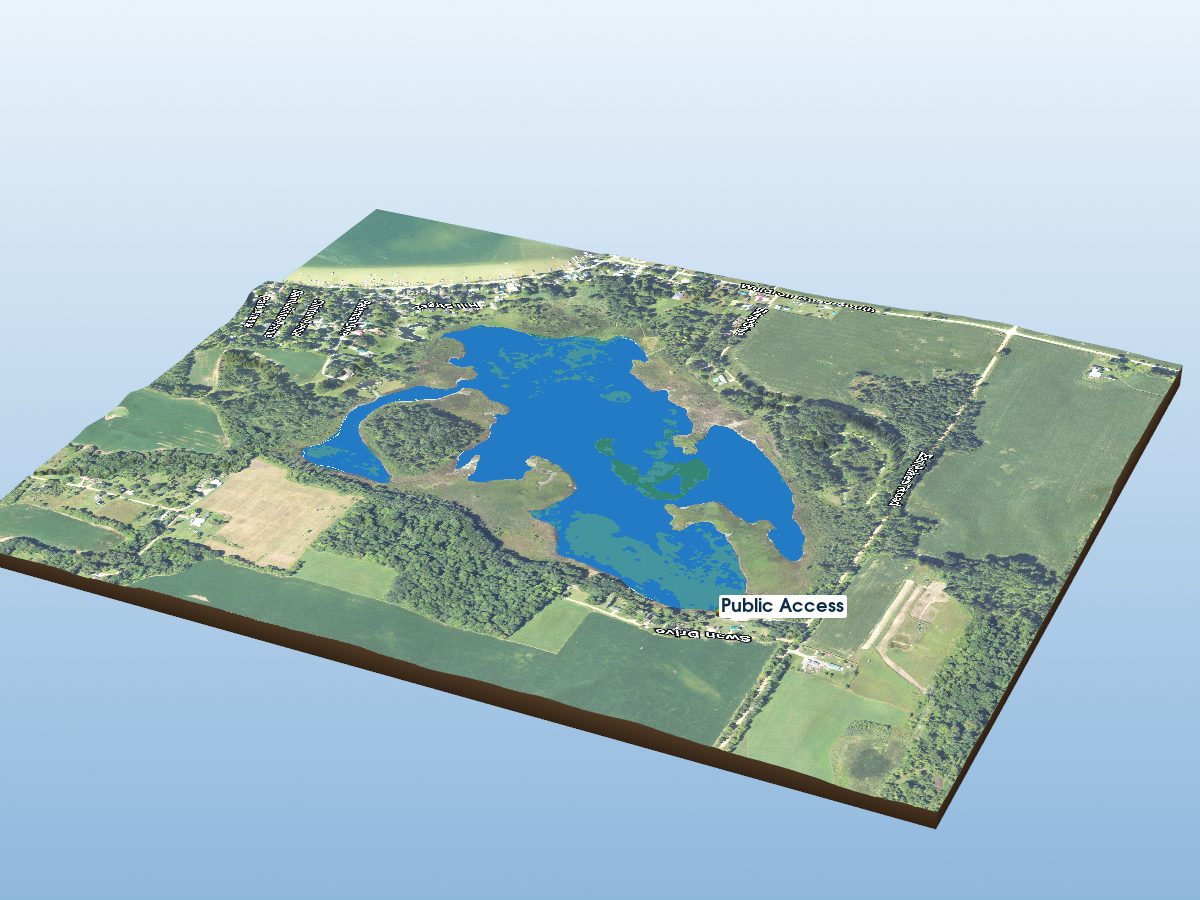 Depth map of Mud Lake