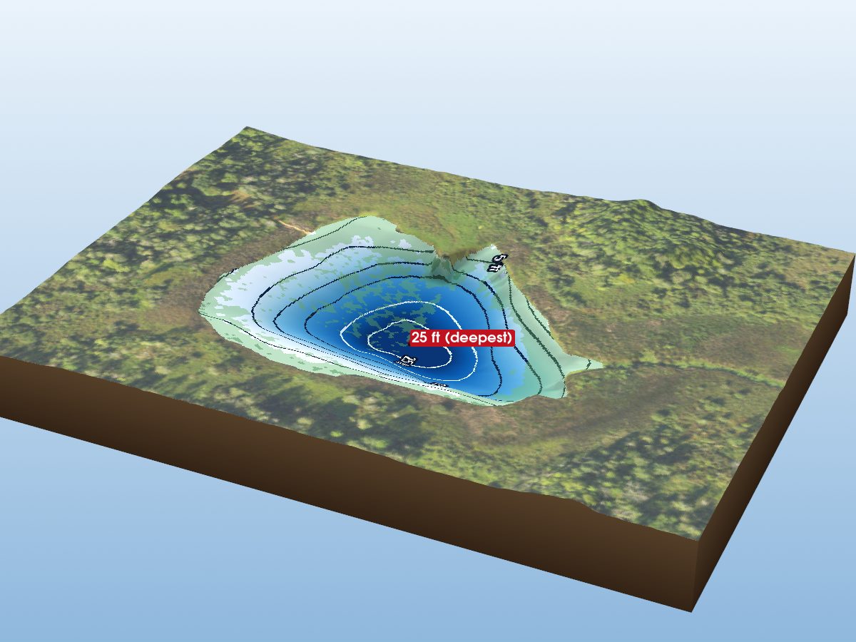 Depth map of Mud Lake
