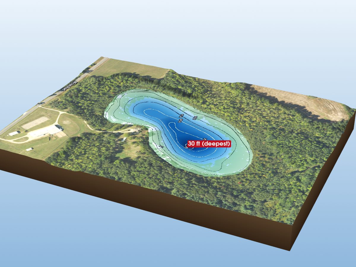 Depth map of Mud Lake