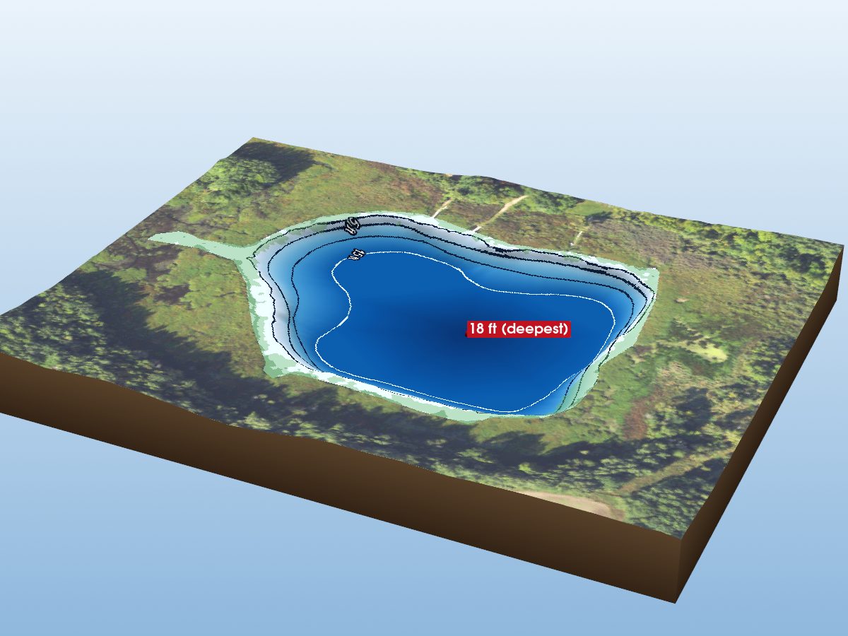 Depth map of Mud Lake