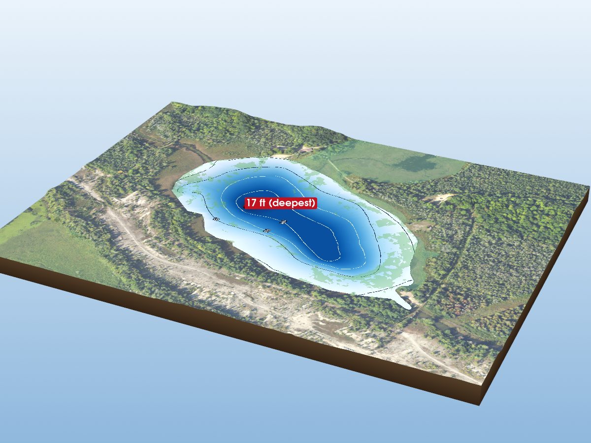 Depth map of Mud Lake