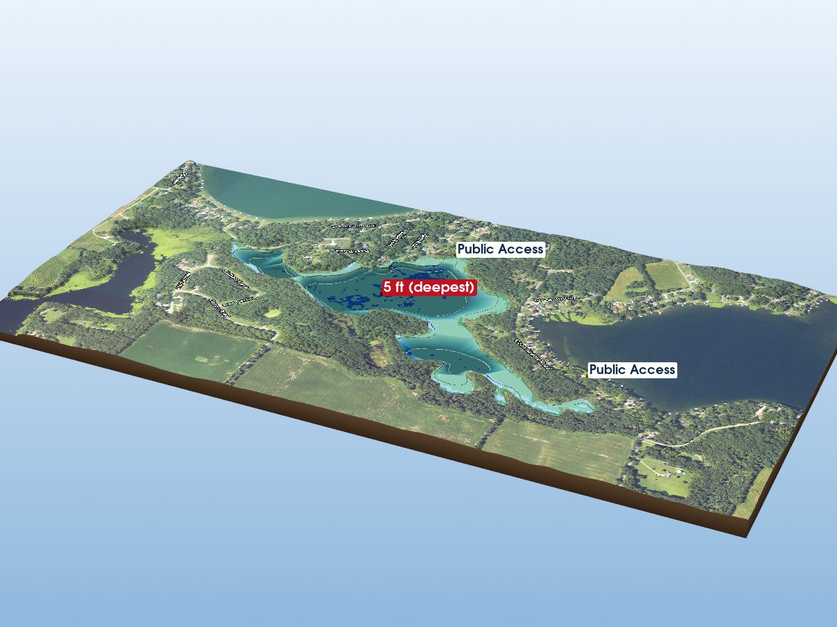 Depth map of Mud Lake