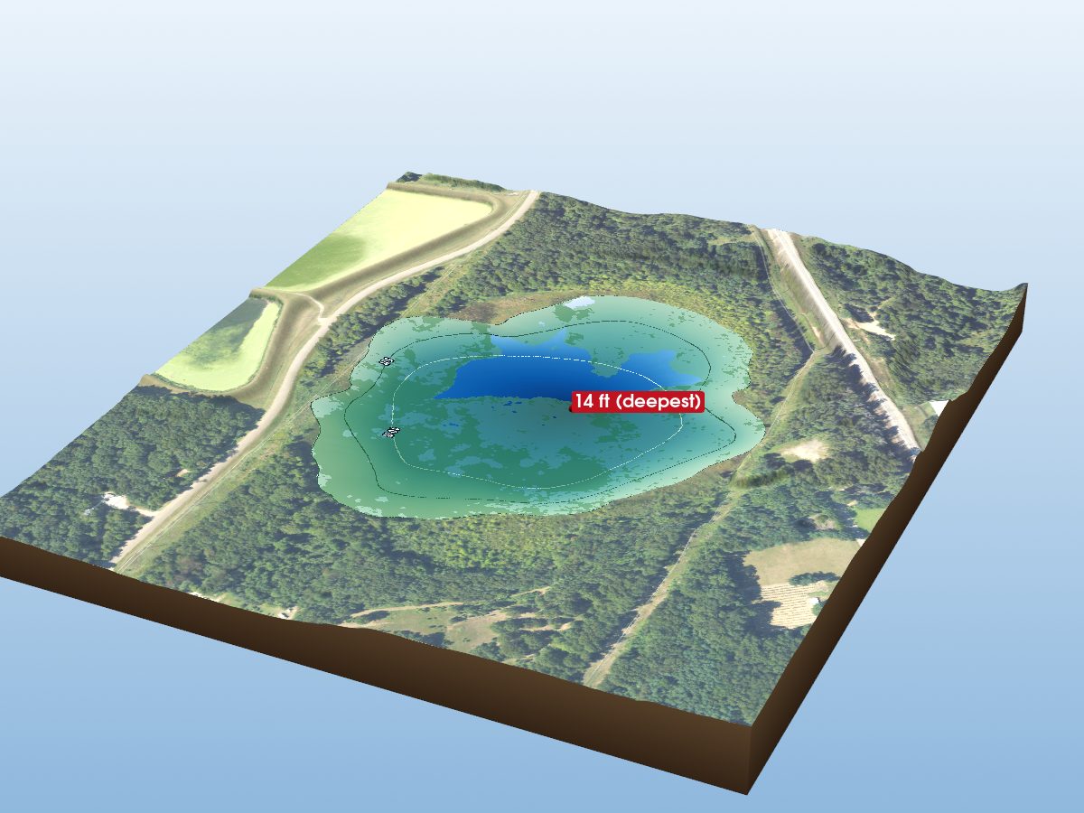 Depth map of Mud Lake