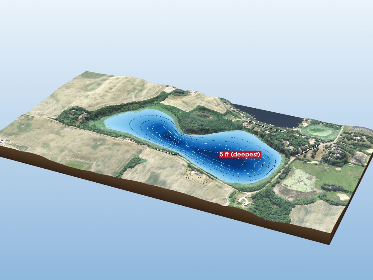 Depth map of Mud Lake