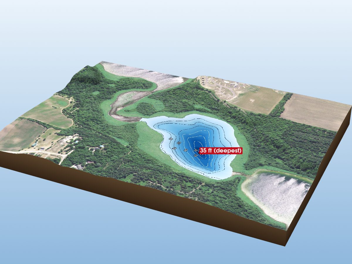 Depth map of Mud Lake