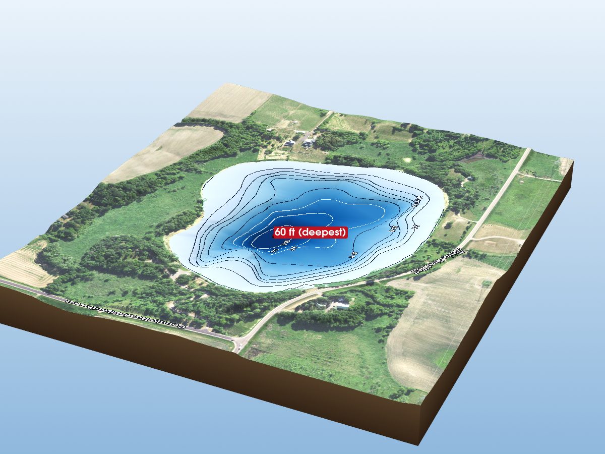 Depth map of Mud Lake