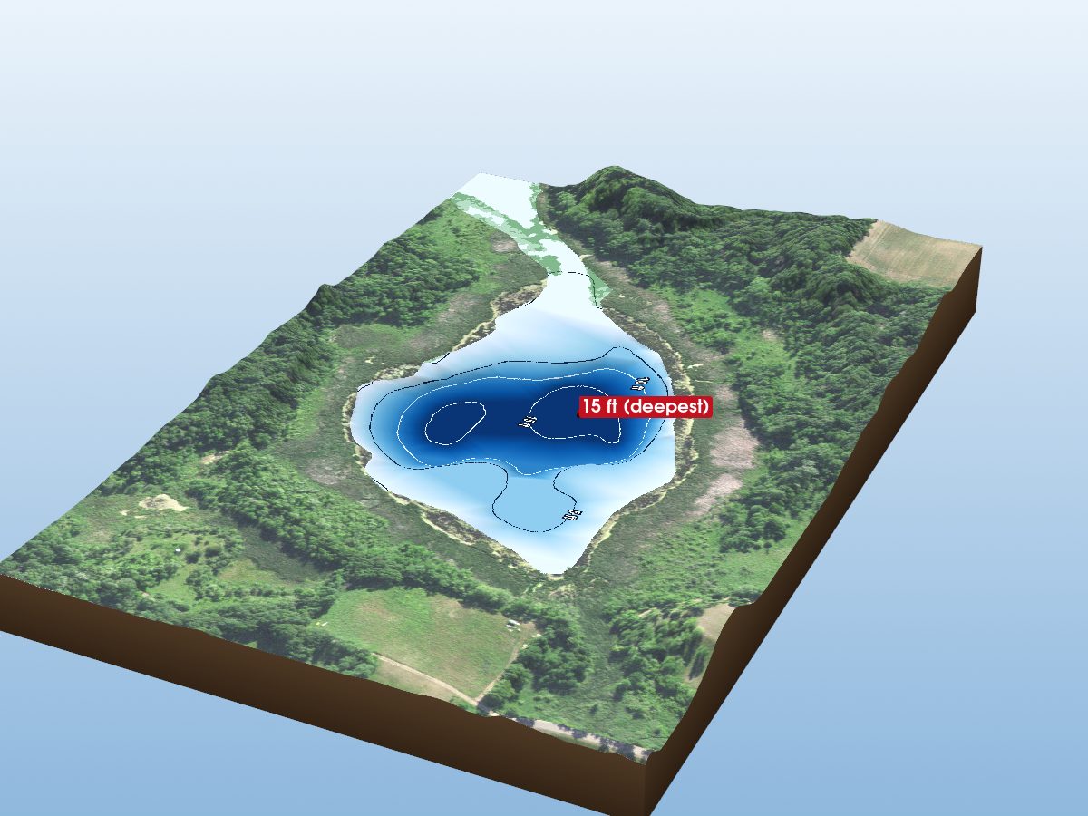 Depth map of Mund Lake