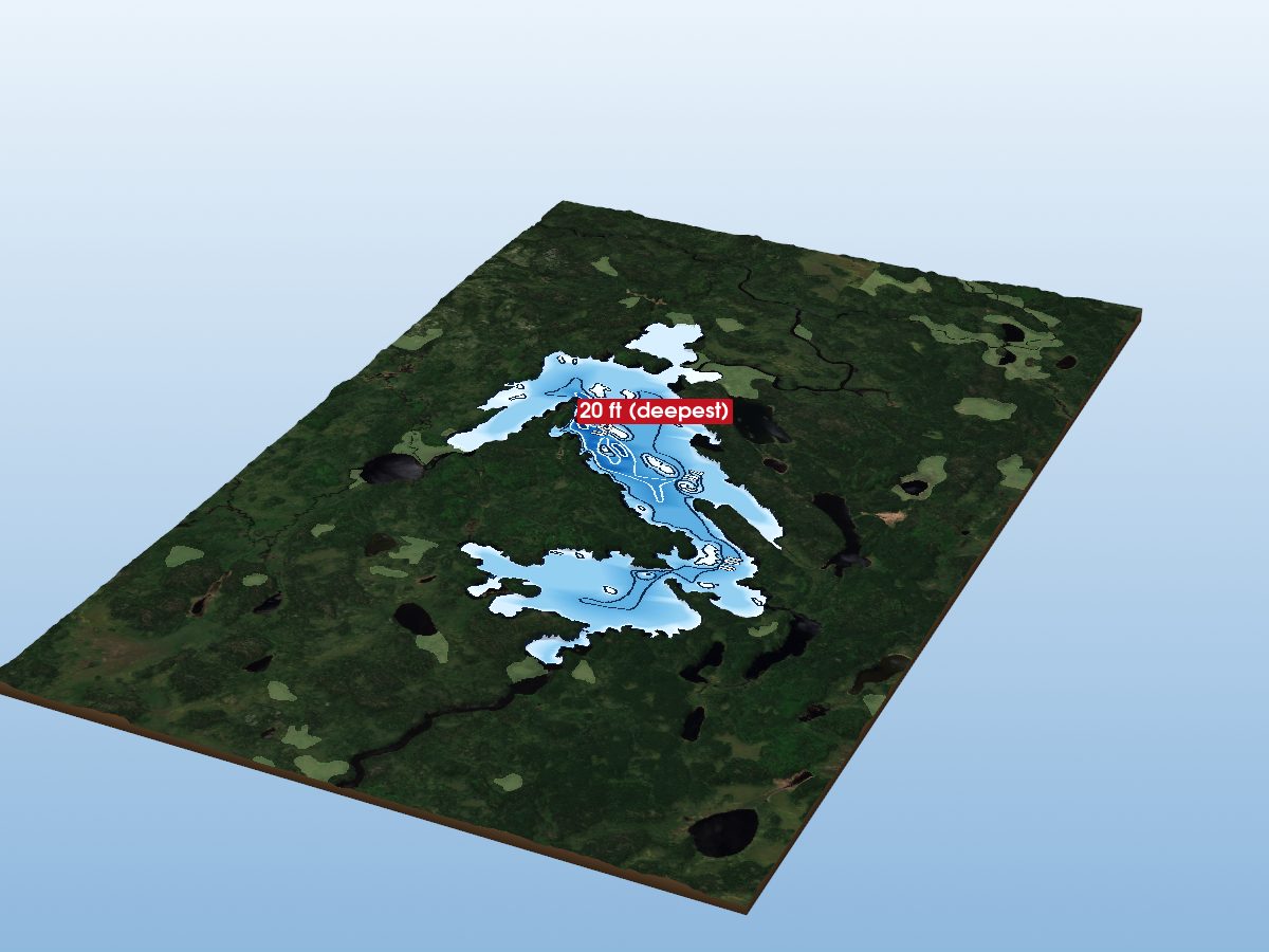Depth map of Munekun Lake