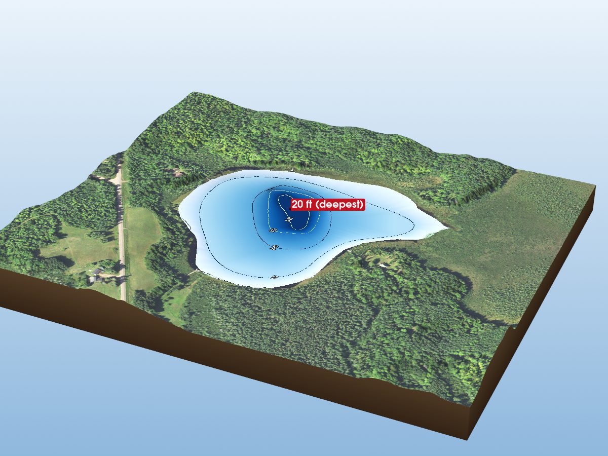 Depth map of Munson Lake