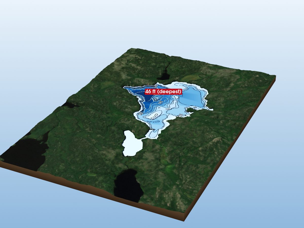 Depth map of Murfitt Lake