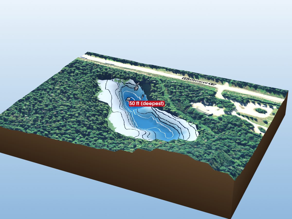 Depth map of Murphy Lake