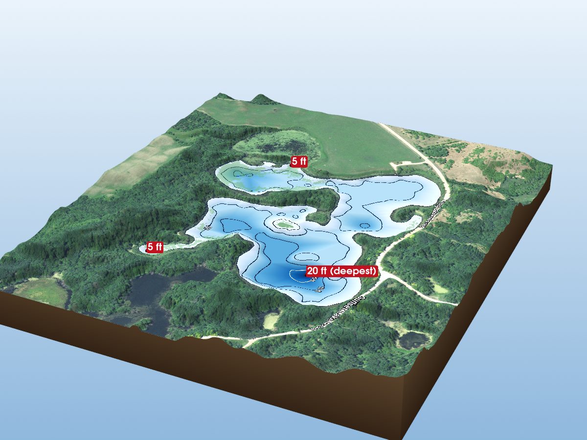 Depth map of Murphy Lake