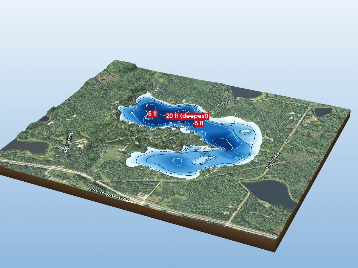 Depth map of Murphy Lake