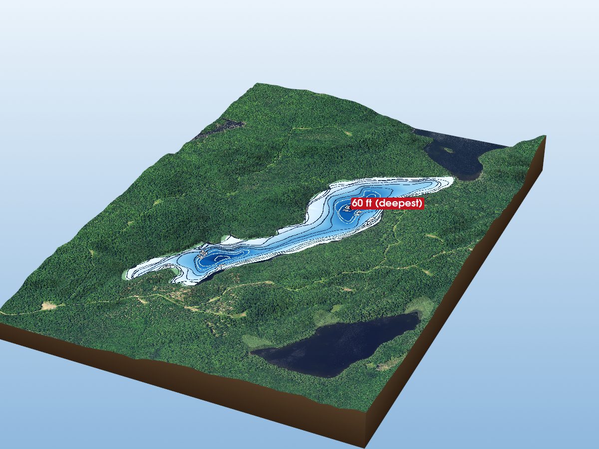 Depth map of Murphys Lake