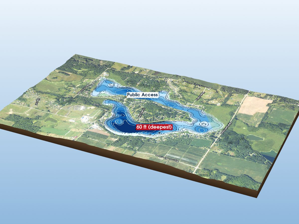 Depth map of Murray Lake