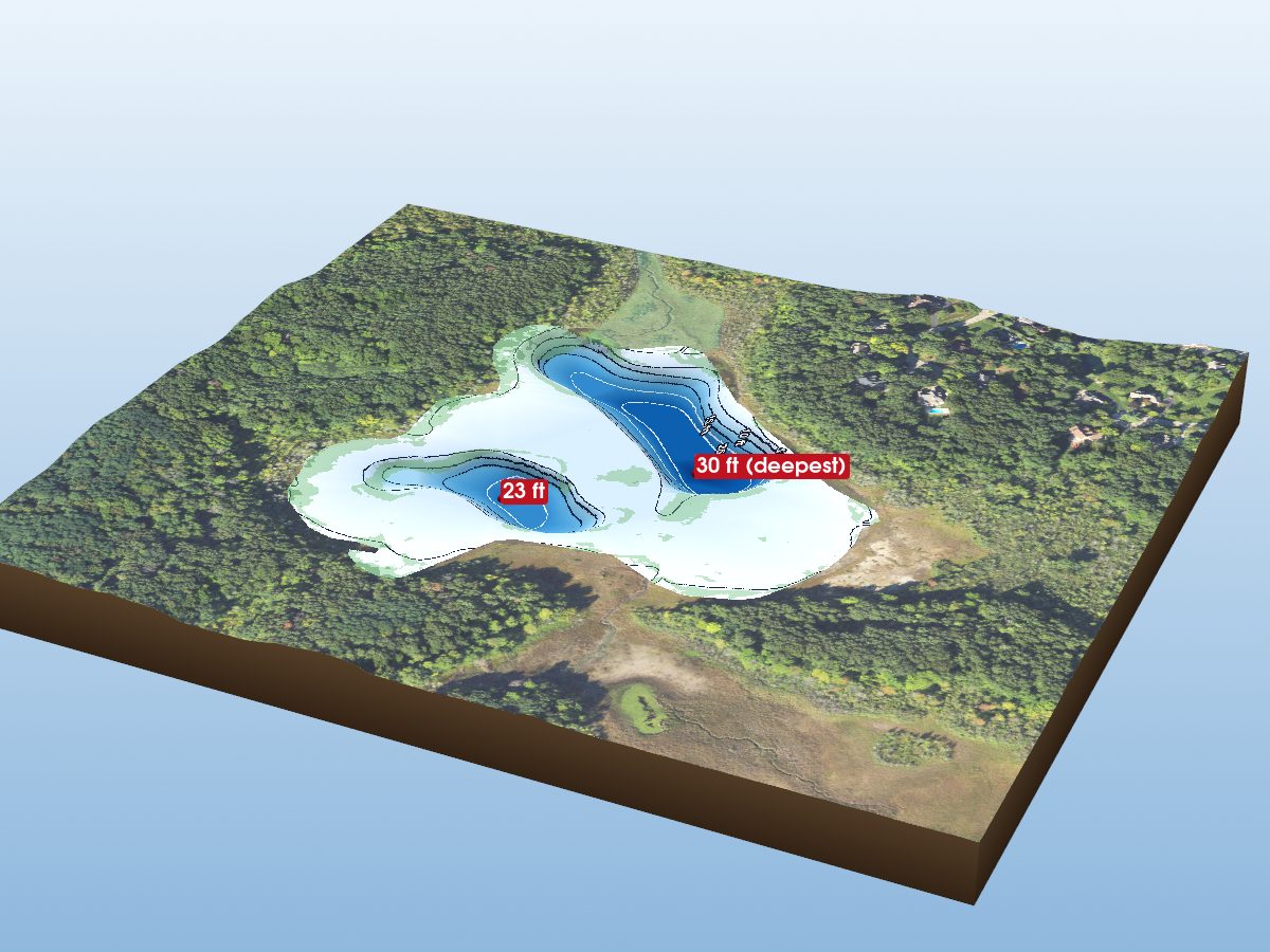 Depth map of Murray Lake