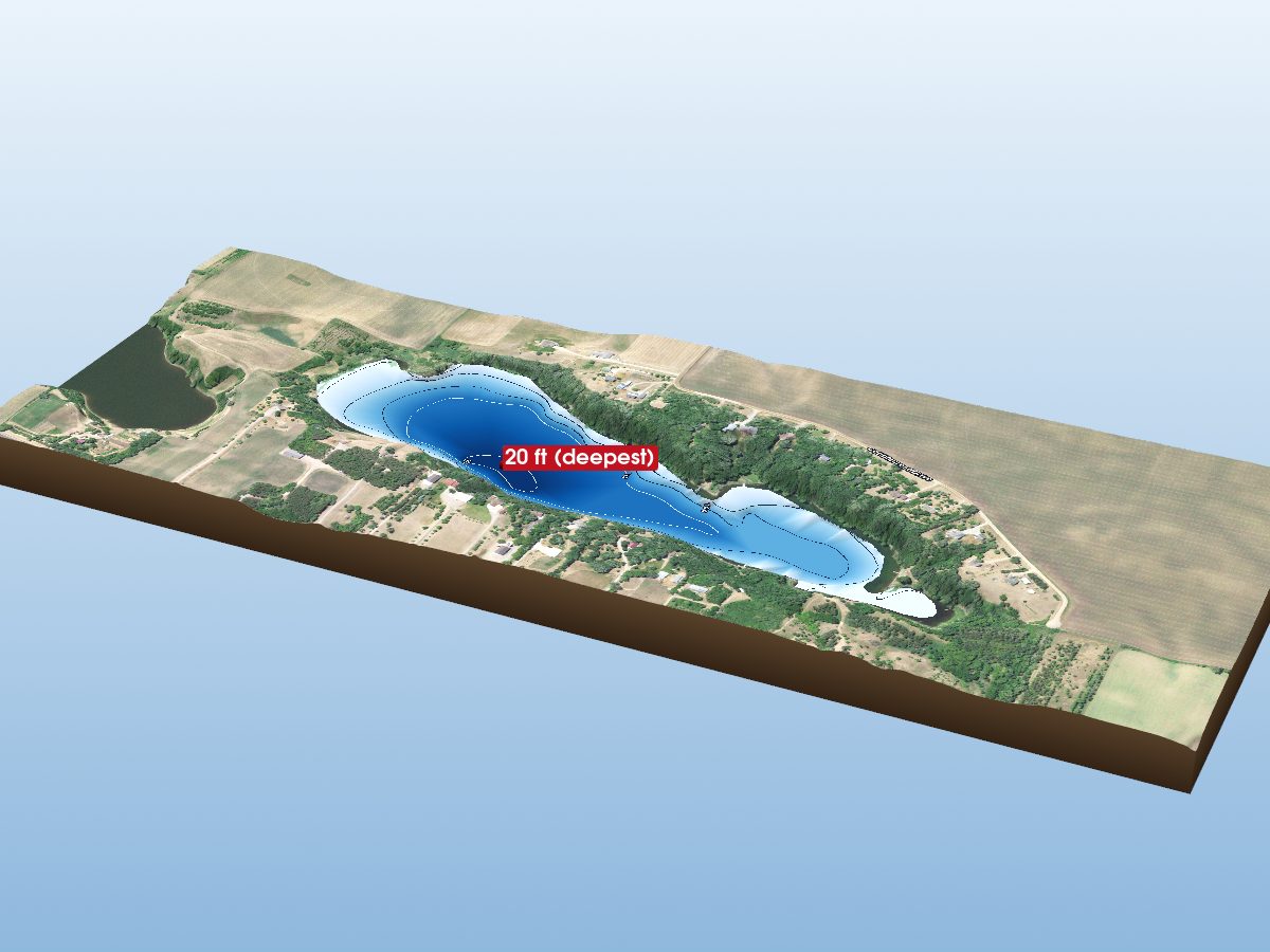 Depth map of Murray Lake