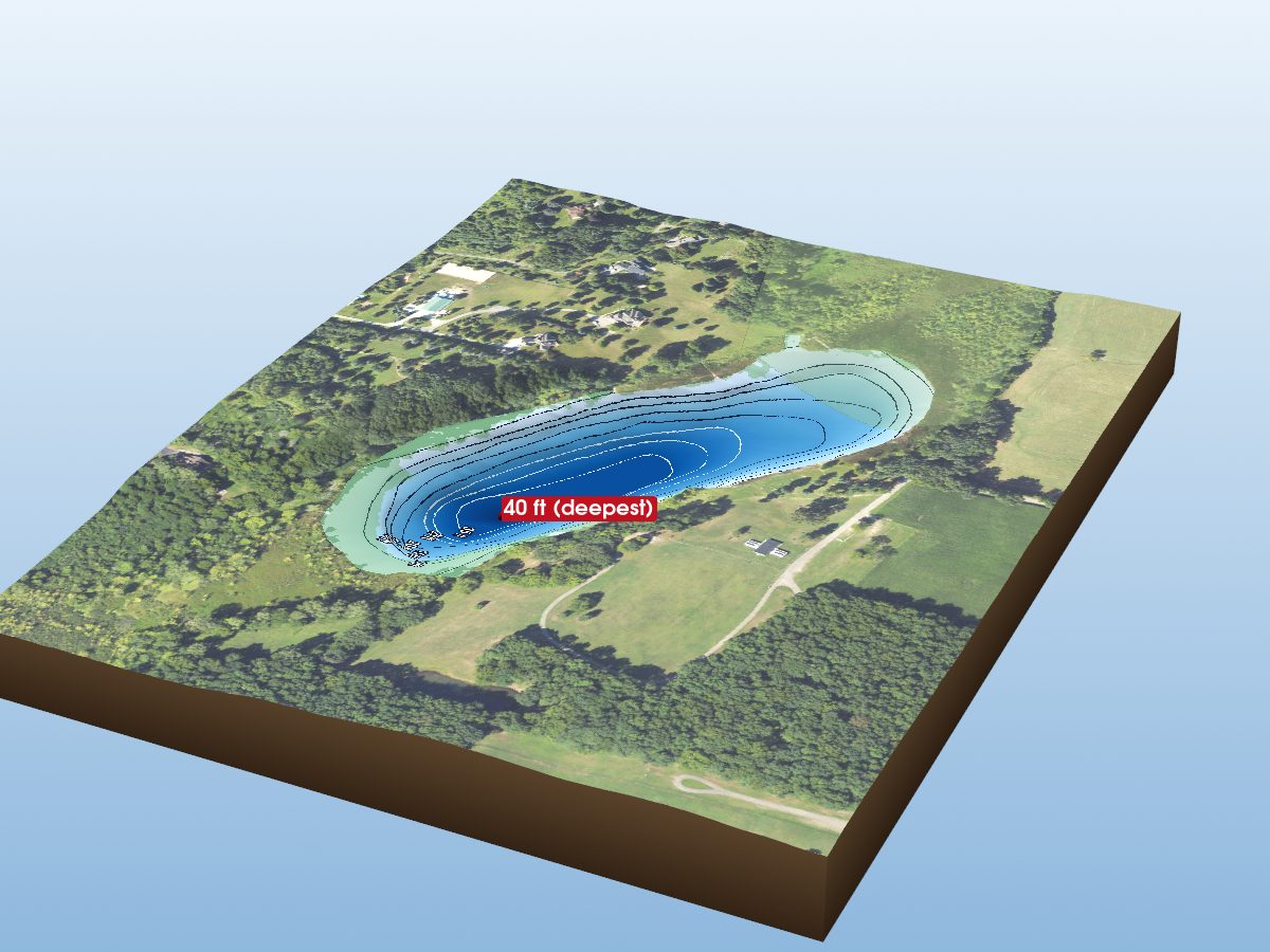 Depth map of Murray Lake