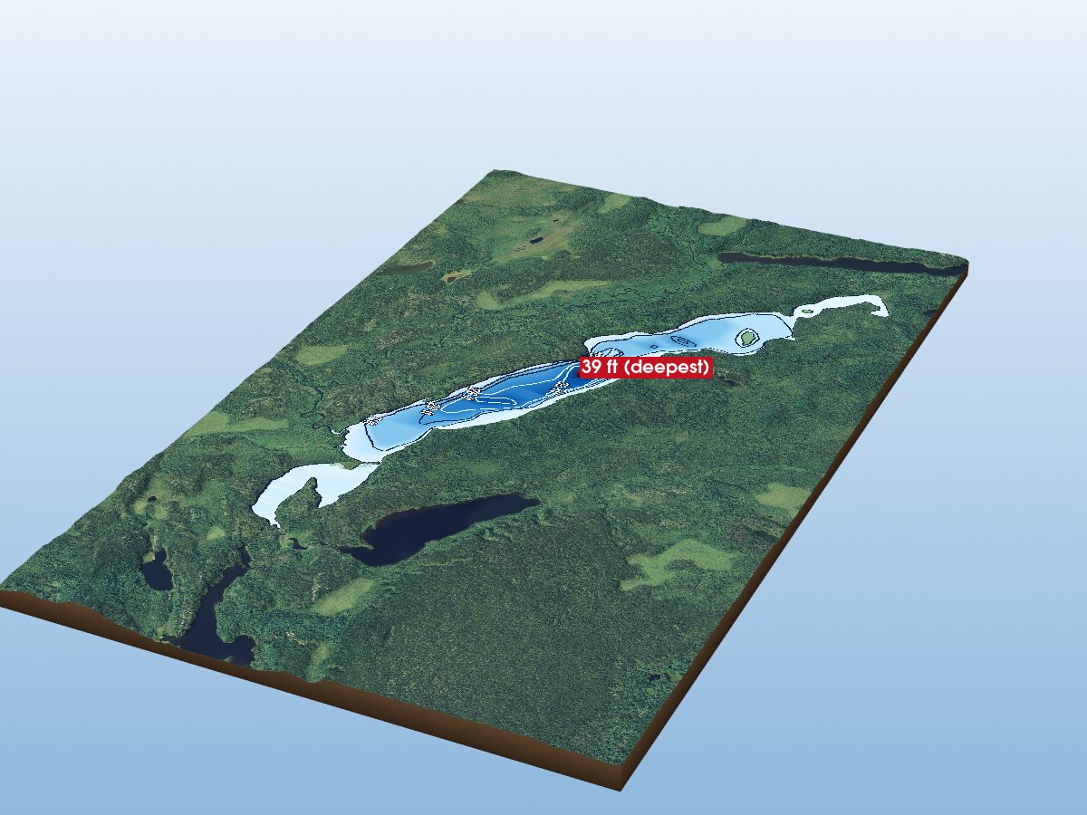 Depth map of Musgrave Lake