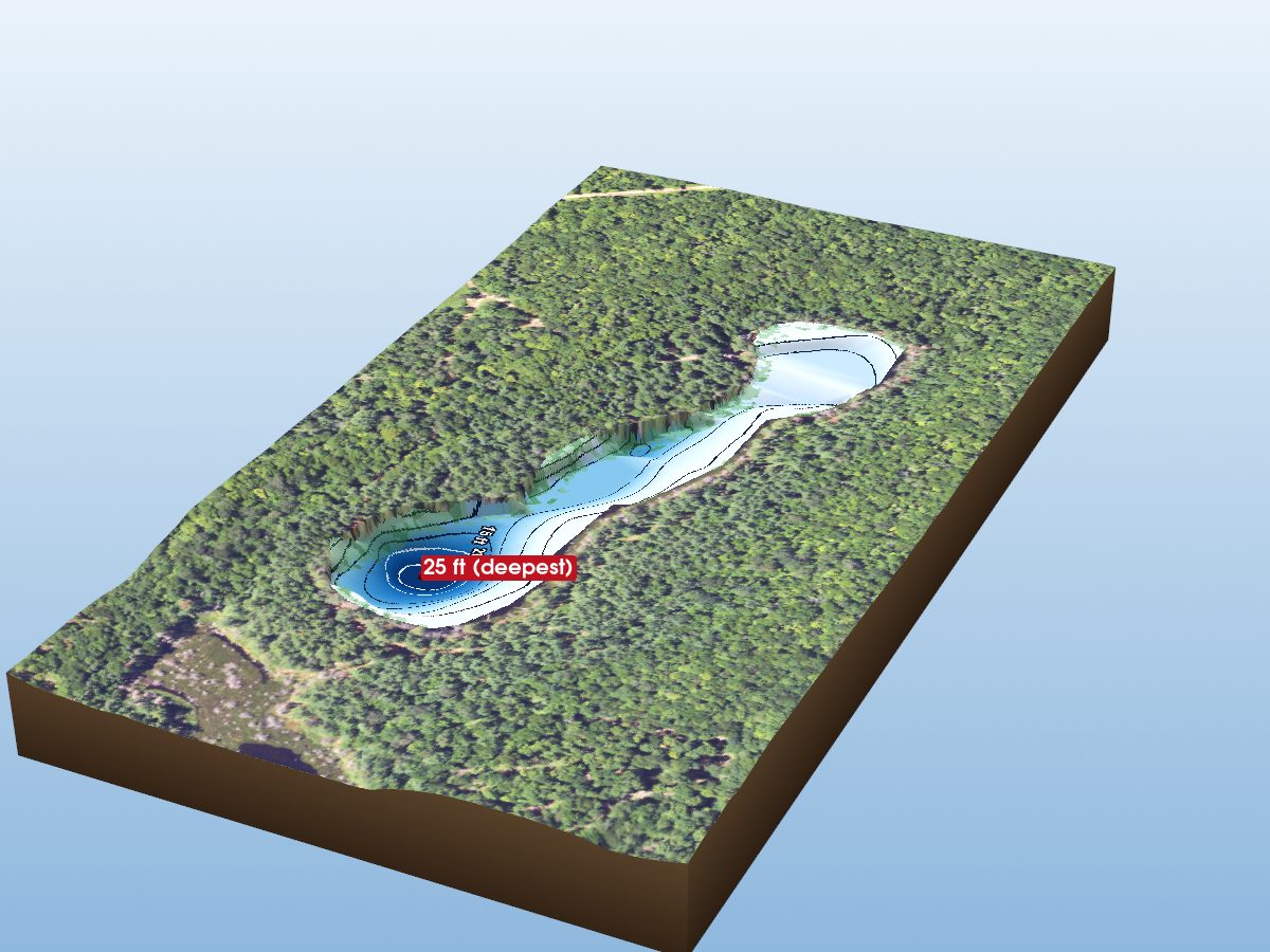Depth map of Musgrave Lakes