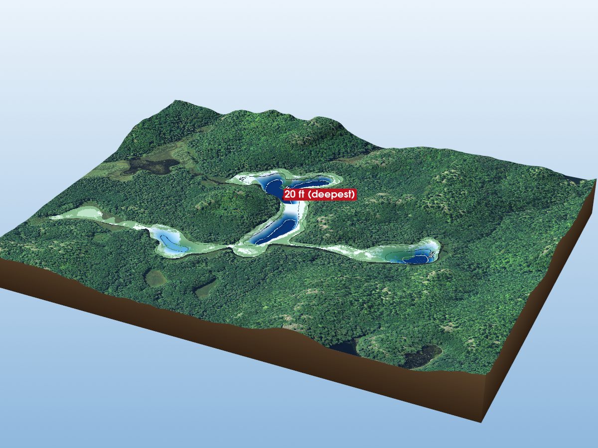 Depth map of Mushroom Lake