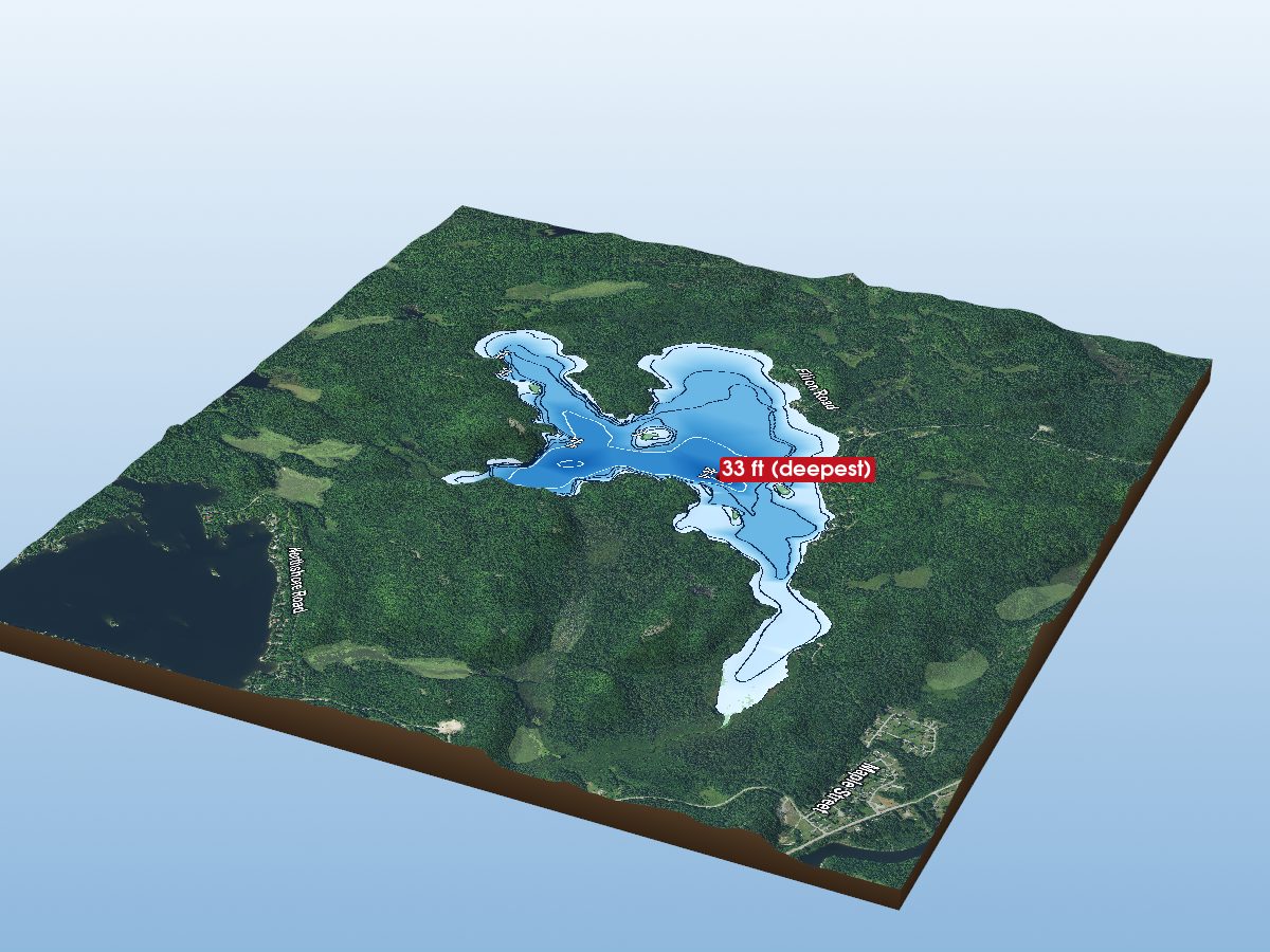 Depth map of Muskosung Lake