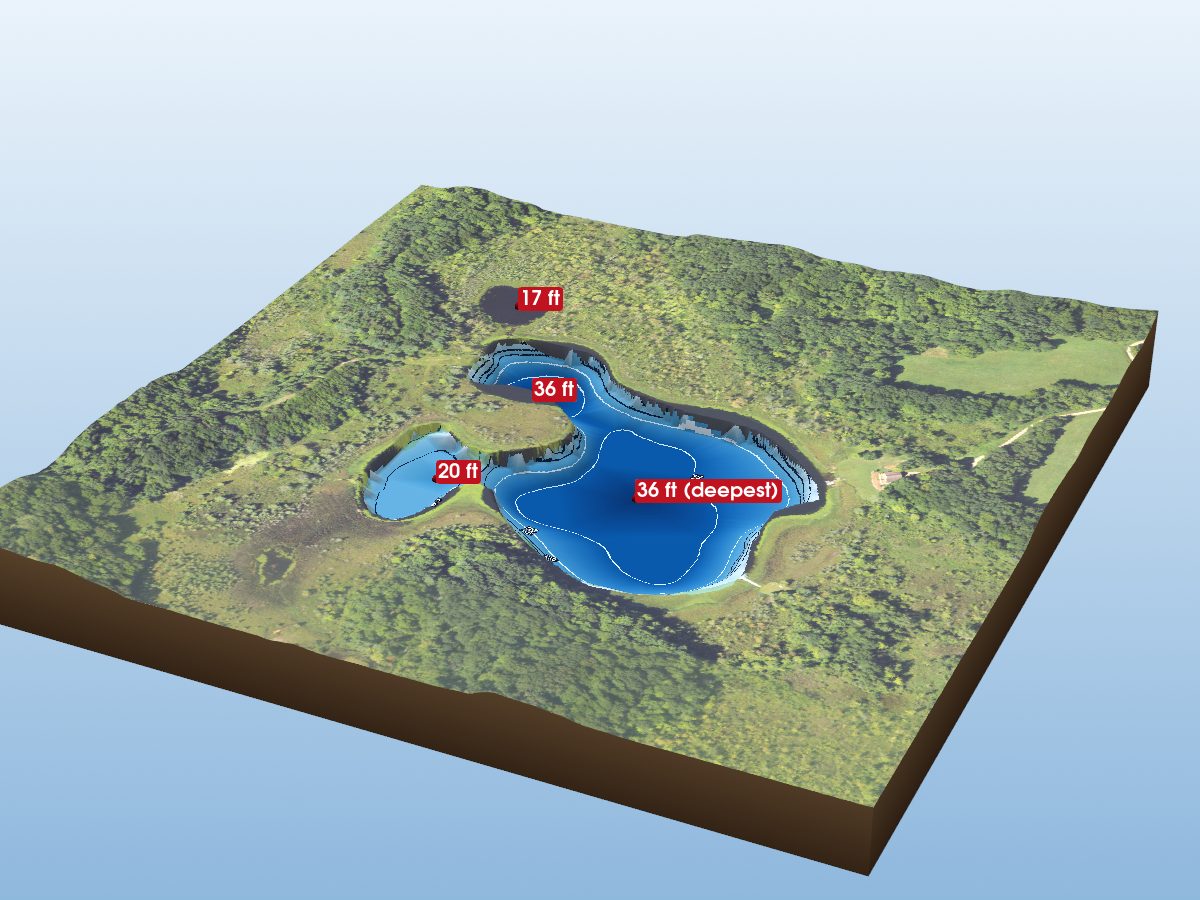 Depth map of Myers Lake