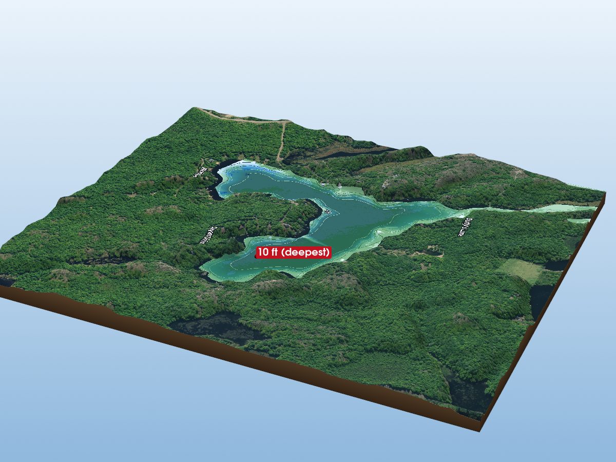 Depth map of Myers Lake