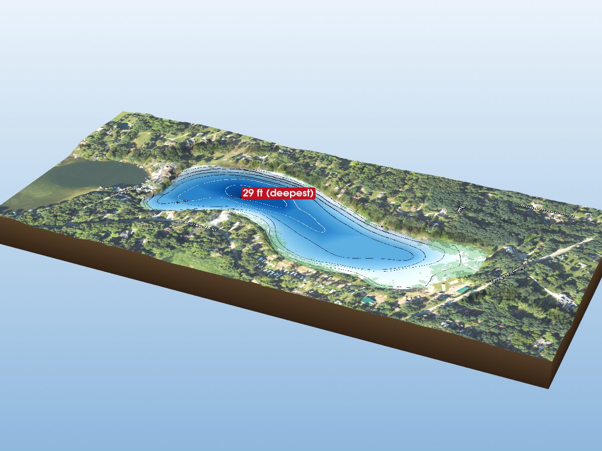 Depth map of Myers Lake